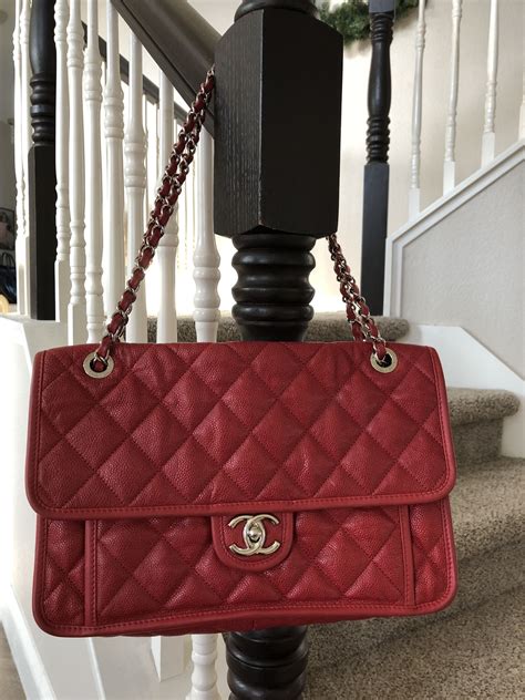 cherry red chanel bag|authentic red chanel bags.